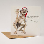 Funny Christmas cards, Five gold rings, Christmas Greeting Card