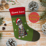 Personalized Christmas Stocking Stuffers, Funny Cat Lights Christmas Stocking, Christmas Decorations