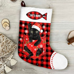 Personalized Christmas Stocking Stuffers, Black Cat Lights In Pocket Christmas Stocking, Christmas Decorations