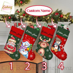 Personalized Christmas Stocking Stuffers, Santa Claus Snowman Penguin Chimney Xmas Stocking, Christmas Decorations