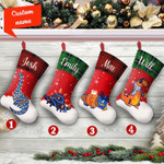 Personalized Christmas Stocking Stuffers, Dinosaur Red Christmas Stocking, Christmas Decorations