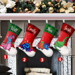 Personalized Christmas Stocking Stuffers, Custom Dinosaur Red Christmas Stocking, Christmas Decorations