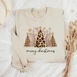 Leopard Christmas Tree Christmas Sweatshirt For Women Men