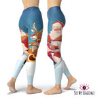 Santa Reindeer Christmas Leggings For Sports, Yoga, Workout Fitness, Women Gift