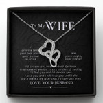 Valentines day gifts for her, Double Heart Necklace for Wife, Love You Till I Die