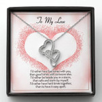 Valentines day gifts for her, Double Heart Necklace for Wife/Girlfriend, Have Hard Times Together