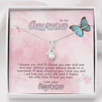 Valentines day gifts for her, Alluring Beauty Necklace for Girlfriend, Love You Until I die