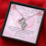 Custom Valentines day gifts for her, Double Heart Necklace forGirlfriend/Wife, To My Darling