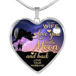 Valentines day gifts for her, Engave Luxury Necklace for Wife/Girlfriend, Love You To The Moon