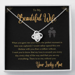 Valentines day gifts for her, Love Knot Necklace for Wife, When You Gave Me Your HEart