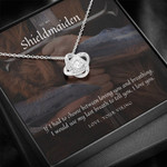 Valentines day gifts for her, Love Knot Necklace for Future Wife, Shield Maiden, Loving You And Breathing