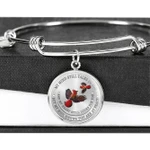 Valentines Day Gif For Her, Red Birds My Mind Still Talks to You Bangle Bracelet