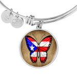 Valentines Day Gif For Her, Puerto Rico Bangle Bracelet