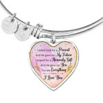 Valentines Day Gif For Her, You're My Eveything Heart Pendant Bracelet