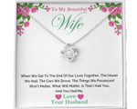 Valentines day gifts for her, Love Knot Necklace for Wife, I Had you and You Had Me