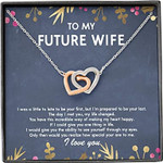 Valentines day gifts for her, Interlocking Heart Necklace for Future Wife, My Life Changed