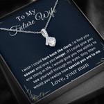 Valentines day gifts for her, Alluring Beauty Necklace for Future Wife, Love You longer