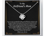 Gift for Girlfriend's Mother, Love Knot Necklace for Girlfriends Mom, Wonderful Mother