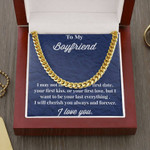 Valentines Day Gifts For Him, Cuban Necklace For Boyfriend, I Will Cherish You Always