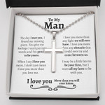 Valentines Day Gifts For Him, Cross Necklace For Boyfriend/Husband, I Love You More