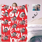 Valentine Day Gift, Personalized Fleece Blanket for Valentine's Day Custom Love Blanket Gift for Couples