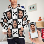 Valentines day gifts Custom Father Face Crossbones Hoodie, Made In USA