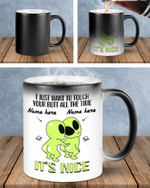 Touch Your Butt Hidden message, Funny Color Changing Mug, Funny Mug For Husband/ Wife, Boyfriend/ Girlfriend, Valentine Day Gift For Him/ Her