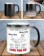 Your Farts Stink Love You Funny Mug For Husband/ Wife, Boyfriend/ Girlfriend, Valentine Day Gift For Him/ Her