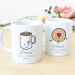 Custom  Tea And Cookie Funny Mug For Husband/ Wife, Boyfriend/ Girlfriend, Valentine Day Gift For Him/ Her