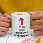 Awesome girlfriend Funny Mug For Husband/ Wife, Boyfriend/ Girlfriend, Valentine Day Gift For Him/ Her