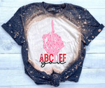 ABCDEFU Skull Bleached Tshirt For him, her,  boyfriend, girlfriend, wife, husband Valentines Day Gift