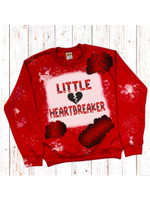 Little Heartbreaker Bleached Tshirt For him, her,  boyfriend, girlfriend, wife, husband Valentines Day Gift