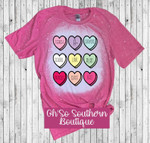 Teacher Conversation Hearts Bleached Tshirt For him, her, boyfriend, girlfriend, wife, husband Valentines Day Gift