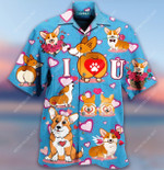 Corgi Happy Valentine’s Day Hawaiian shirt For him, her, boyfriend, girlfriend, wife, husband Valentines Day Gift