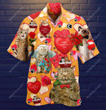 Cats Happy Valentine's Day Hawaiian shirt For him, her, boyfriend, girlfriend, wife, husband Valentines Day Gift