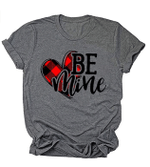 Be Mine Plaid Tshirt For him, her, boyfriend, girlfriend, wife, husband Valentines Day Gift