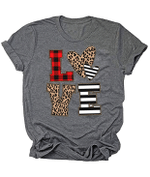Leopard Love Tshirt For him, her, boyfriend, girlfriend, wife, husband Valentines Day Gift