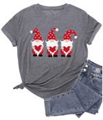 Cute Gnomes with Love Heart Tshirt For him, her, boyfriend, girlfriend, wife, husband Valentines Day Gift