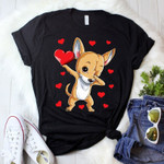 Dabbing Chihuahua Hearts Love Dog Lover Tshirt For him, her, boyfriend, girlfriend, wife, husband Valentines Day Gift