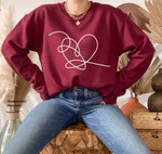 Love Yourself Heart Sweatshirt For him, her, boyfriend, girlfriend, wife, husband Valentines Day Gift