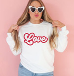 Groovy Love Sweatshirt For him, her, boyfriend, girlfriend, wife, husband Valentines Day Gift