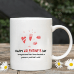 I Love You More Than I Love Chocolate Funny Coffee Mug For Him, Her, Husband, Wife, Boyfriend, Girlfriend Valentines Day Gift