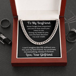 Valentines Day Gifts For Him, Cuban Necklace For Boyfriend, Never Forget How important