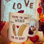 You're The Only Weiner Funny Coffee Mug For Him, Her, Husband, Wife, Boyfriend, Girlfriend Valentines Day Gift