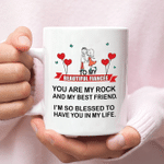 You Are My Rock And My Best Friend Funny Coffee Mug For Him, Her, Husband, Wife, Boyfriend, Girlfriend Valentines Day Gift