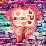 ABCDE FU Valentines Day Bleached Tshirt For him, her, boyfriend, girlfriend, wife, husband Valentines Day Gift