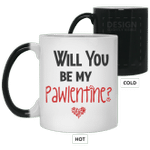 Will You Be My Pawlentine Funny Color Changing Mug For Him, Her, Husband/ Wife, Boyfriend/ Girlfriend, Valentine Day Gift