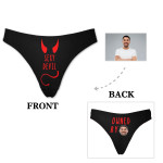 Custom Face Sexy Devil Pros&Cons Women's Classic Thong, Valentine Day Gift