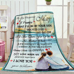 Custom I Will Be By Your Side, Fleece Blanket For Wife/ Girlfriend, Valentine Day Gift For Her