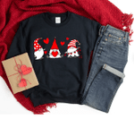 Gnomes Hearts Sweatshirt For him, her, boyfriend, girlfriend, wife, husband Valentines Day Gift